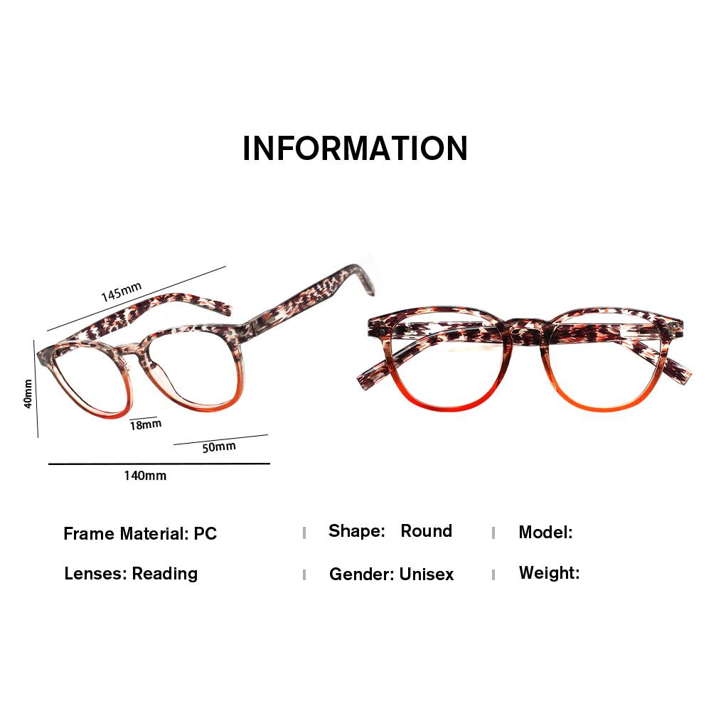 TUREZING Presbyopia Eyeglasses For Men For Women Stylish Pattern HD Metal Hinges Cozy To Wear Portable Diopter Diopter Eyeglasses