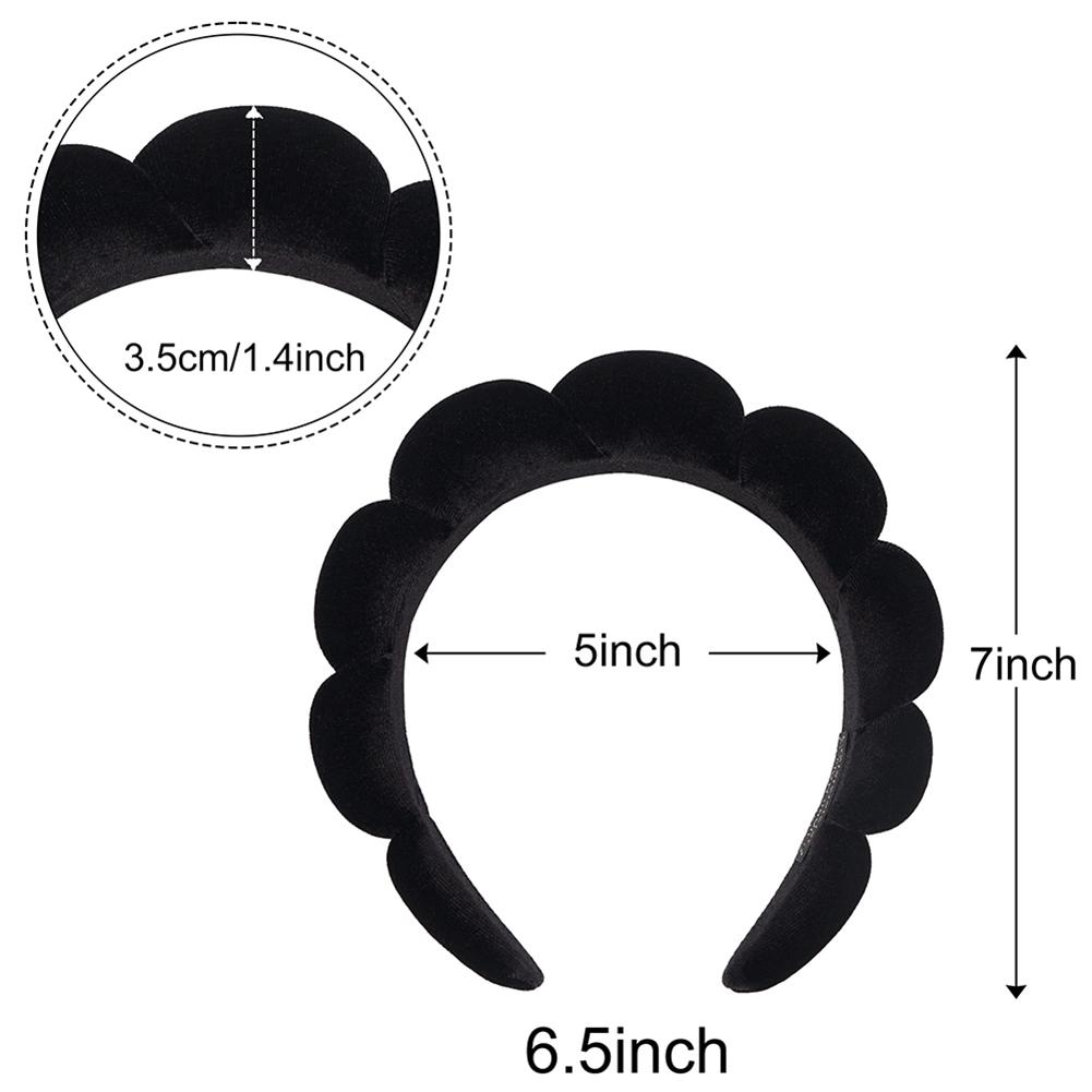 Spa Headband For Women Sponge Headband Face Washing Cute Cloud Thick Hairband For Shower Makeup Skincare