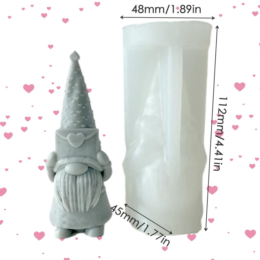 Valentinstag Zwerge Formen DIY Ostern Kerze Silikon 3D Schwedischer Tomte Kerzenform St. Patrick's Day Deko Kerzen Gießform