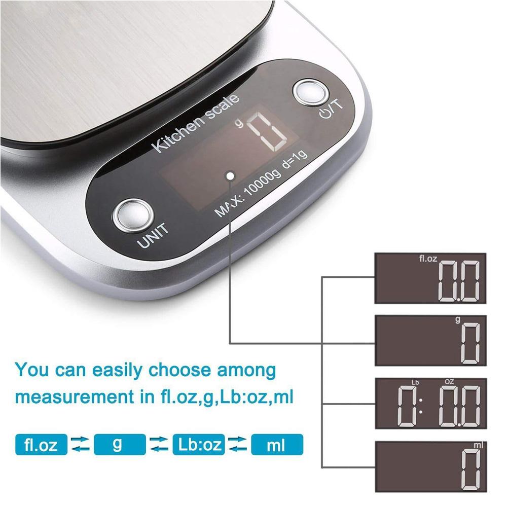 5/10kg High Precision Kitchen Scale Electronic Jewelry Food Baking Scale Multifunction Measuring Tool Gram Scale Lcd Display