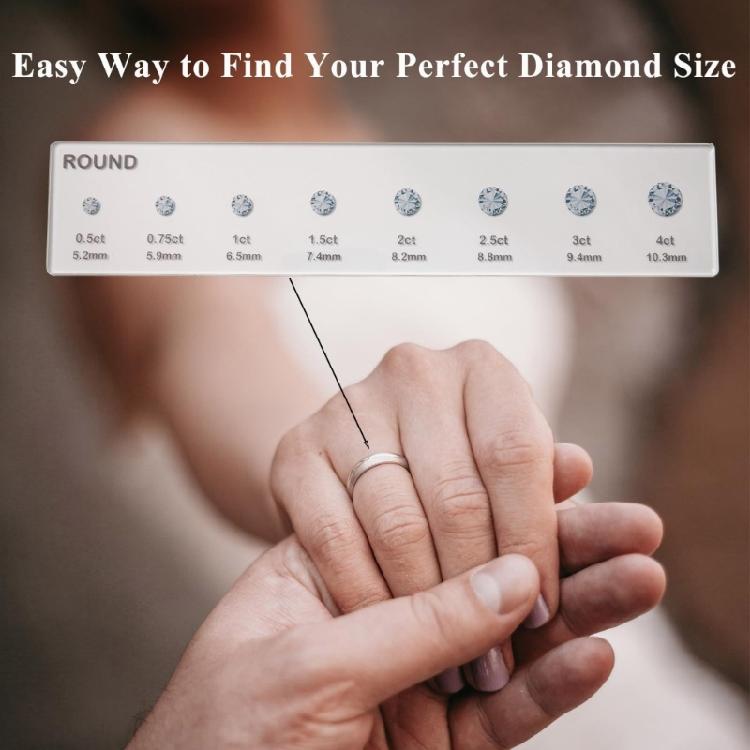 Precisions Engraved Acrylic Jewelry Measuring Tool For Wedding Anniversary Rings And Professional Gemstones Analysis