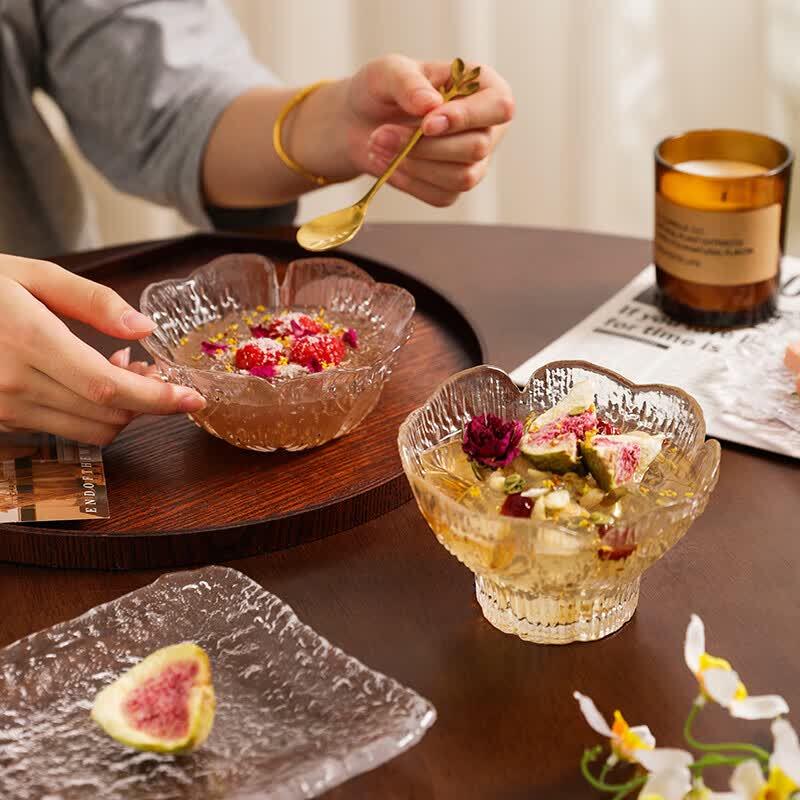 Coppetta da Dessert in Vetro Nordic con Petali Goffrati