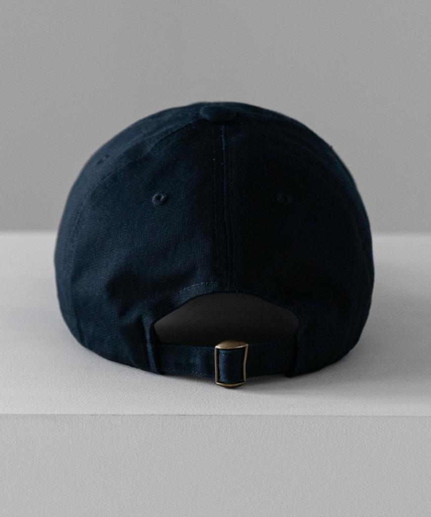 Bichiseuaenkeulim Small Logo Ball Cap-Navy