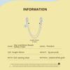 BAMOER 925 Sterling Silver Star and Moon Safety Chain Fit Bracelet for Women Gift Jewelry