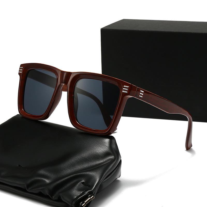 Men's High-end Large-frame Square Sunglasses with European and American Style, UV Protection.