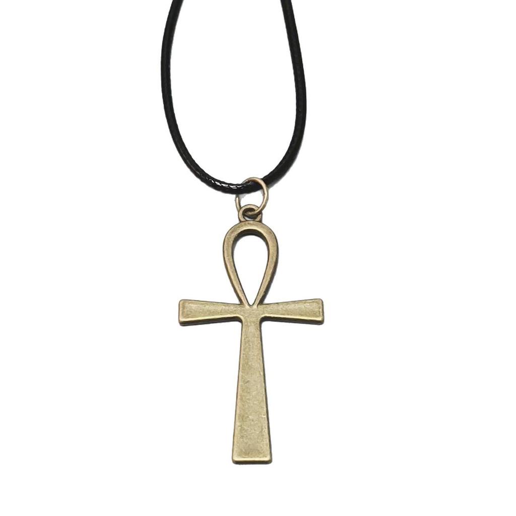 Men's Trendy Ancient Egyptian Ankh Cross Pendant Necklace