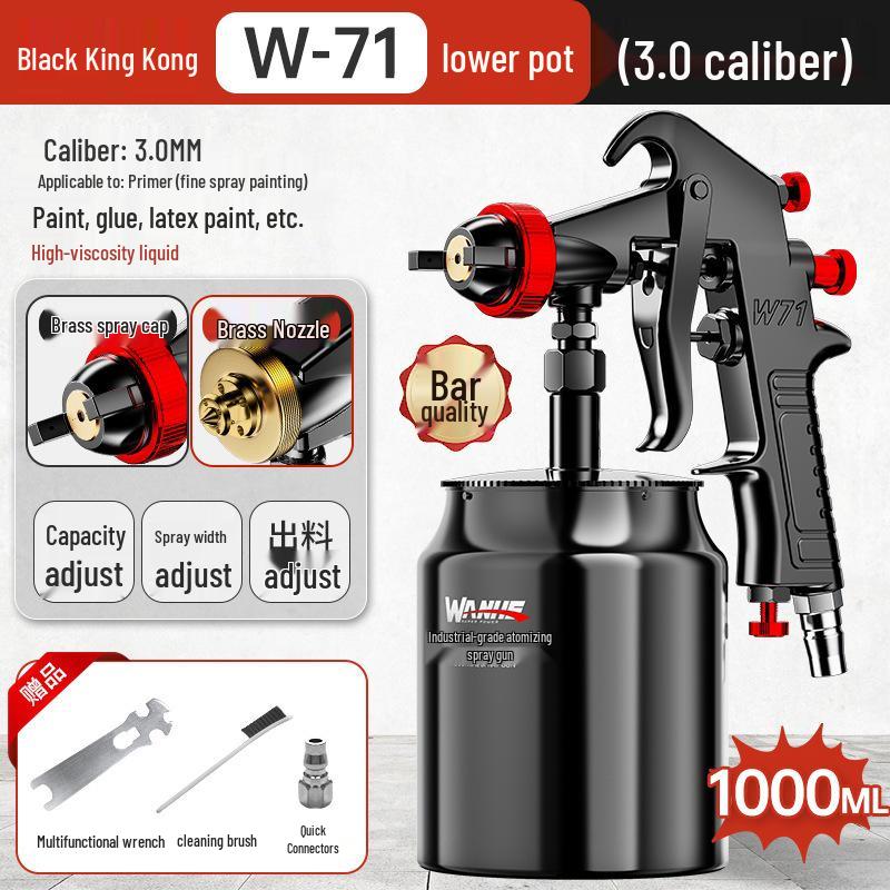Wanhe Pneumatic Paint Spray Gun for Latex Paint and Auto Air Pump