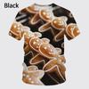 Summer Sportwear Short Sleeved Food Burger Men's T-shirt 3D Digital Printed Short Sleeved T-shirts