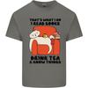 I Drink Tea and Know Things Funny Cat Unisexs Light Cotton TShirt