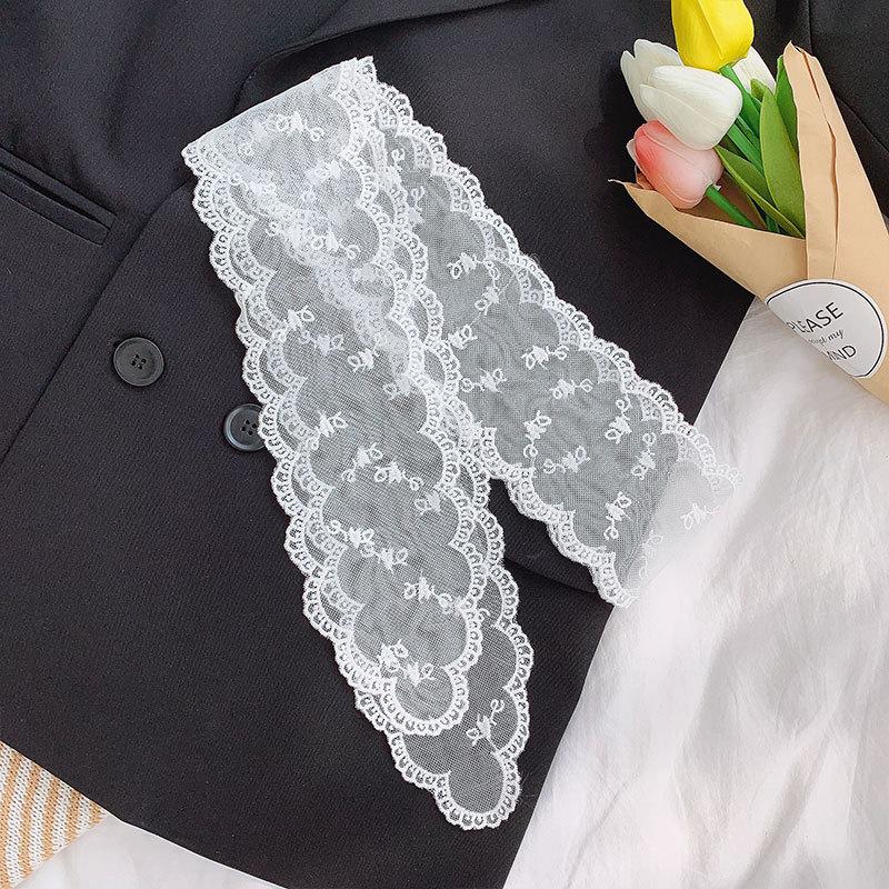 Lace Women's Hair Scarf Fashion Solid Embroidery Geometry Long Ribbon Hair Band Korean Style Hair Ribbons Scarf Hair Accessories
