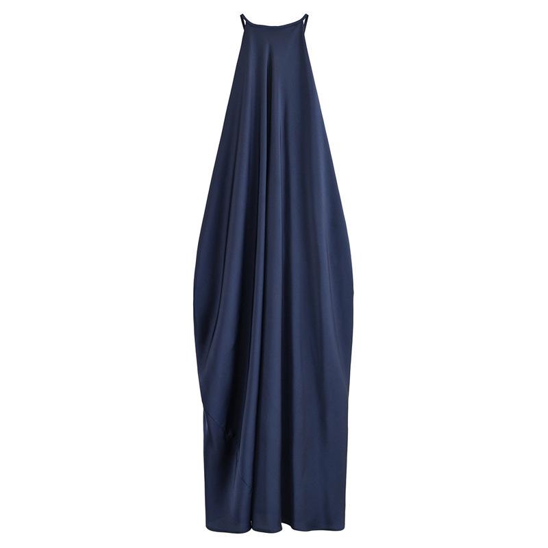 Vestido de Verano sin Mangas con Textura de Seda y Hombros Descubiertos - Estilo Europeo y Americano