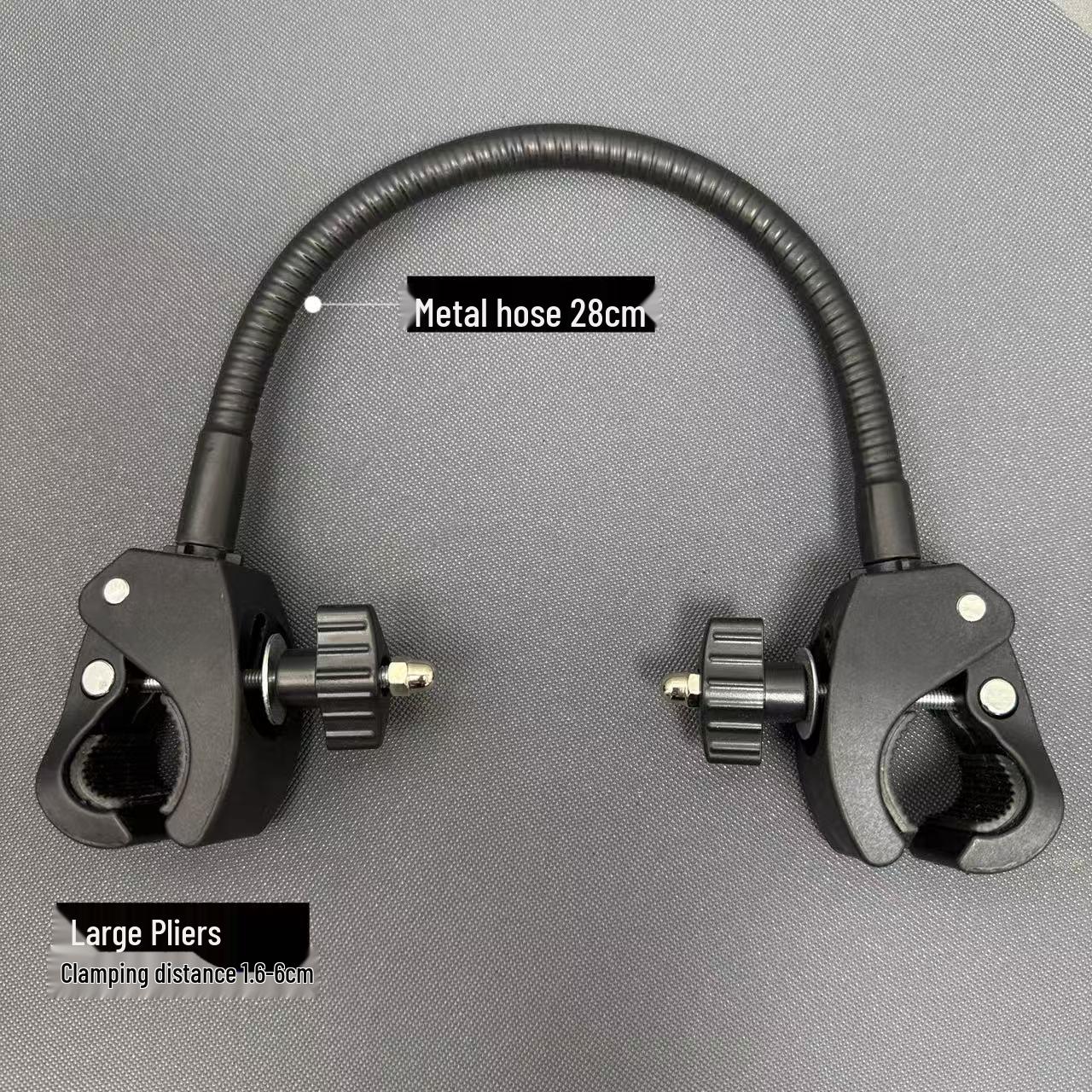 

Dual-Head Crab Claw Clip for Metal Hose or Flashlight - Outdoor Fishing Holder