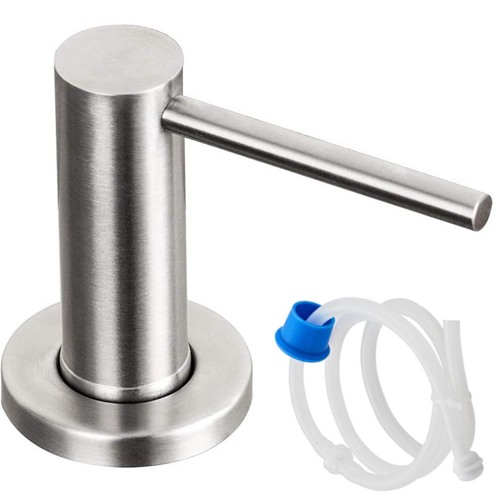 Stainless Steel Sink Detergent Dispenser Built-in Design Kitchen Liquid Soap Dispenser Pump Head Hand Press Liquid Dispenser
