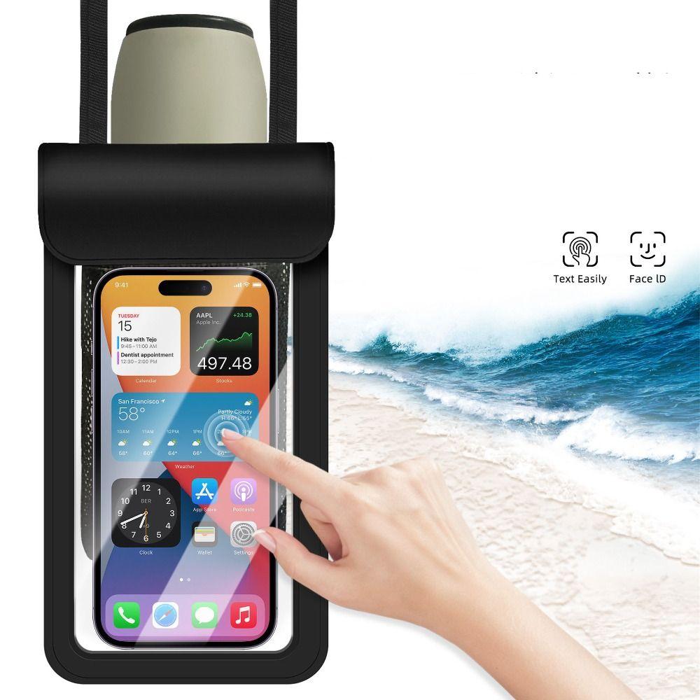 Waterproof Water Bottle Holder 2 in 1 Swimming Bag Cup Sleeve Phone Pouch  Water Splashing Festival
