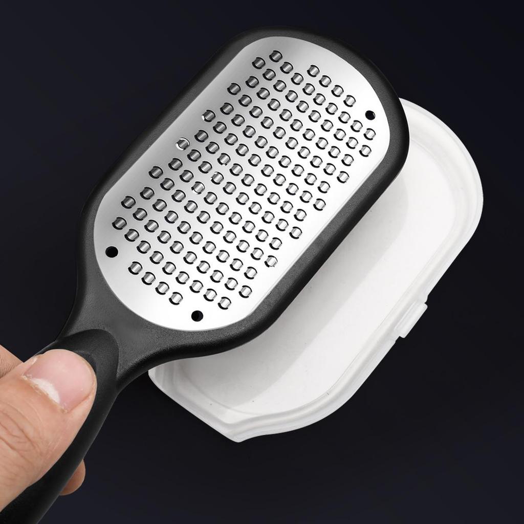 Stainless Steel Foot Scrubber: Removes Dead Skin & Calluses, Anti-Splash Design.