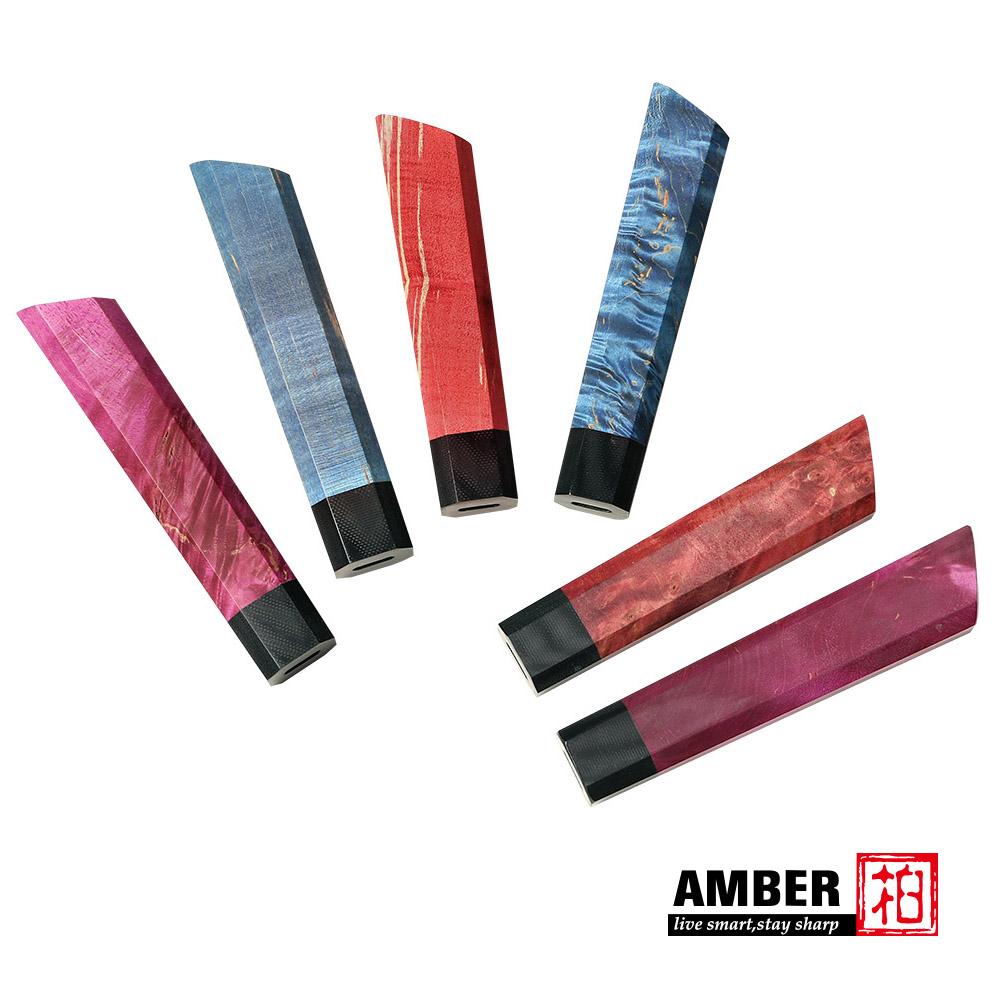 Manche de couteau octogonal en bois solidifié, Manche de couteau de cuisine, Style japonais DIY, 1 pièce