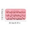 1-4PC 18-Cavity Flower Candy Silicone Mold Set Daisy Rose Leaf Bows  Baking Mold For Cookies Chocolates Fondant Cake Flower Mold