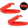 Lot of 2 AIMOONSA Seat Belt Clips - Adjustable Plastic Clip, Red, Anti-Tangle for Child Car Seat