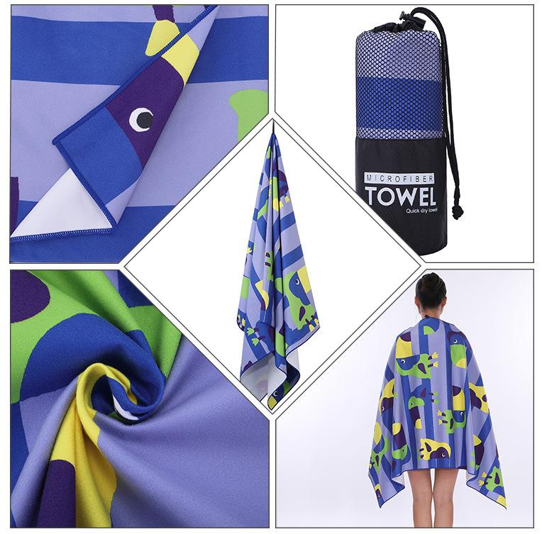 Přímý prodej digitální tisk plážová osuška mikrovlákno absorpce vody, ochrana proti písku a hřejivost rychleschnoucí tištěná osuška