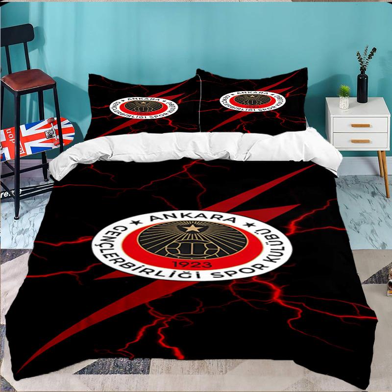 Genkelbigli Club Sports 3PCS Bedding set,Ideal for 1pc Duvet Cover And 2pcs Pillowcases Perfect for Fan gift,Ideal for Bedroom, Dormitory