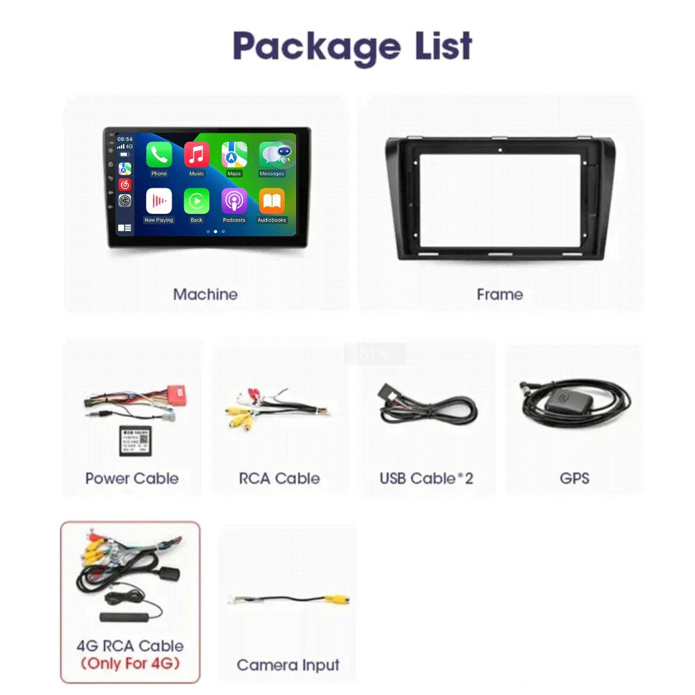 Android 14 Car Radio For Mazda 3 I For Mazda3 BK 2003 - 2009 Multimedia Video Player Navigation Stereo GPS No 2din 2 Din Dvd