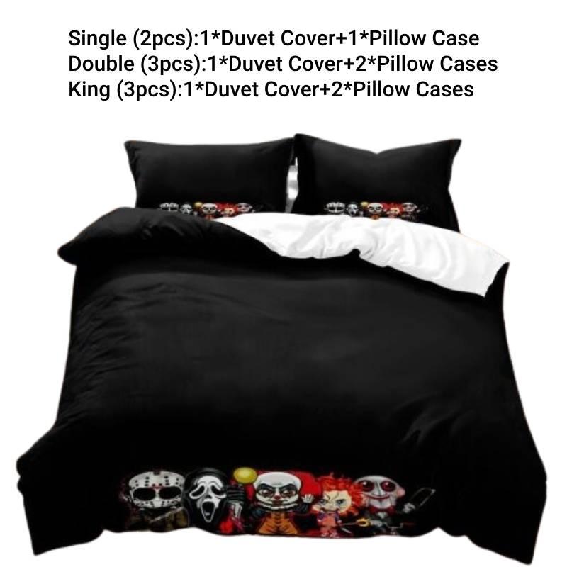 High-quality Bedding Set With Terrifying Character Prints Speed Sell Wish Export