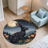 Rabbits in Flower Bush,Round Area Rug,Carpet Rug for Living Room Bedroom Sofa Playroom Decor,Non-slip Floor Mat