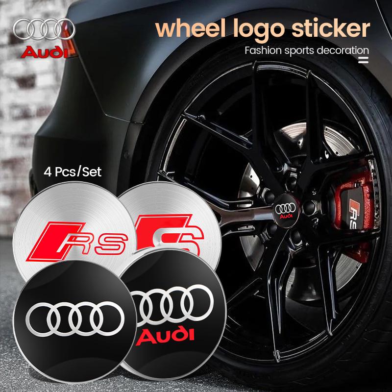 56/59/60/135mm Car Wheel Center Cap Hub Cover Badge For S1 Sline A6 A3 A4 A5 A6 Q2L S3 S4 Q3 Q5 Q7 Q8 R8 Hub cap Accessories 2x