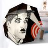 1pc Charlie Chaplin Automatic Folding Umbrella, Portable Collapsible Design, Casual Outdoor Accessory L1127027