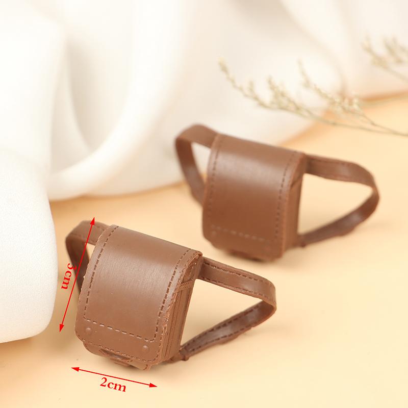 Fashion 1/6 1/12 Dollhouse Miniature Leather Suitcase Mini Bag Backpack Doll Luggage Box Handbag Shoulder Bag Leather Bag Purses