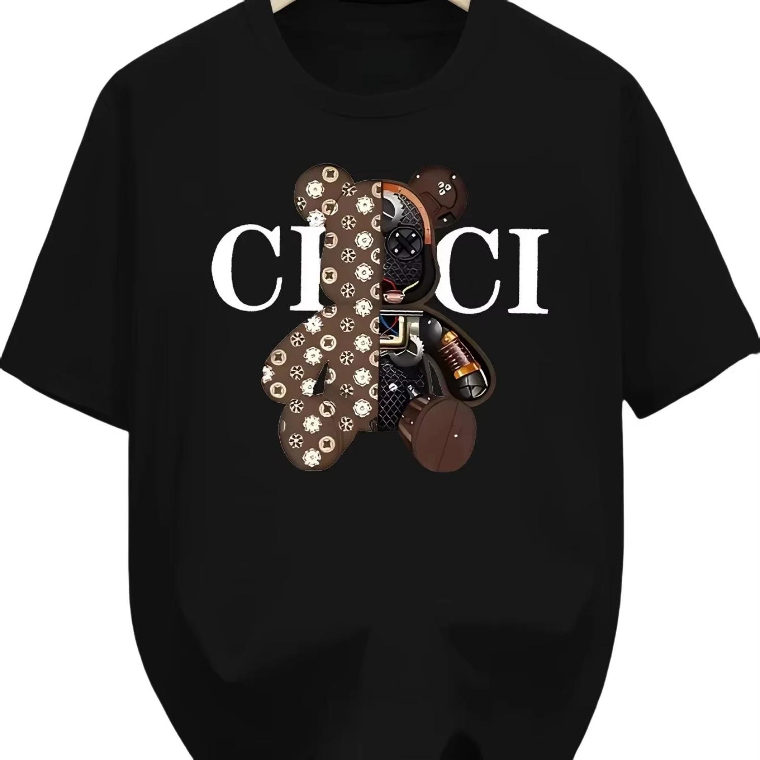 

2026 Spring_Summer Hot Fashion Simple Printing Cotton Short-sleeved T-shirt Comfortable Breathable Clothes S разноцветный