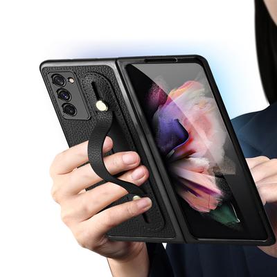 Business-Leder-Vollschutzhülle für Samsung Galaxy Z Fold 4 Fold4 Fold3 Fold2 Fold 3 2 Zfold4 Hartglasfolienhüllen