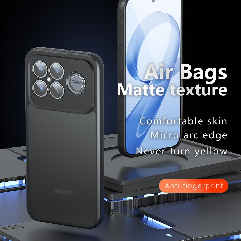 Airbag Super Protection Soft TPU+PC Clear Matte Back Cover For Xiaomi Poco F8 Pro Ultra PocoF8Pro PocoF8Ultra 5G Phone Case