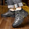 Genuine Leather Winter Waterproof Men Boots Lace Up Oxfords Plush Super Warm Snow Boots Men High Top Sneakers Men Ankle Boots