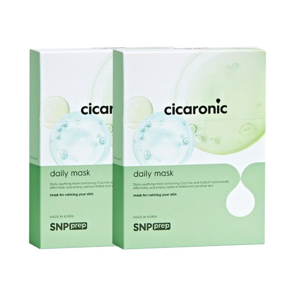 SNP Prep Cicaronic Daily Mask 20ml x 20ea - Soothing & Calming Centella Sheet Mask for Sensitive Skin, Daily Skin Barrier Repair
