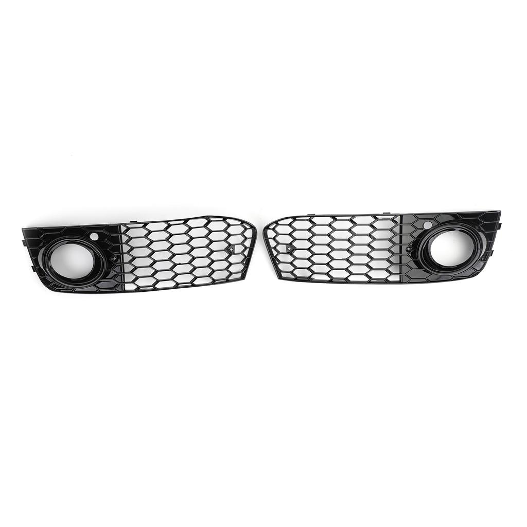 Pair Honeycomb Mesh Fog Light Open Vent Grill Intake For  A4 B8 2009-2012
