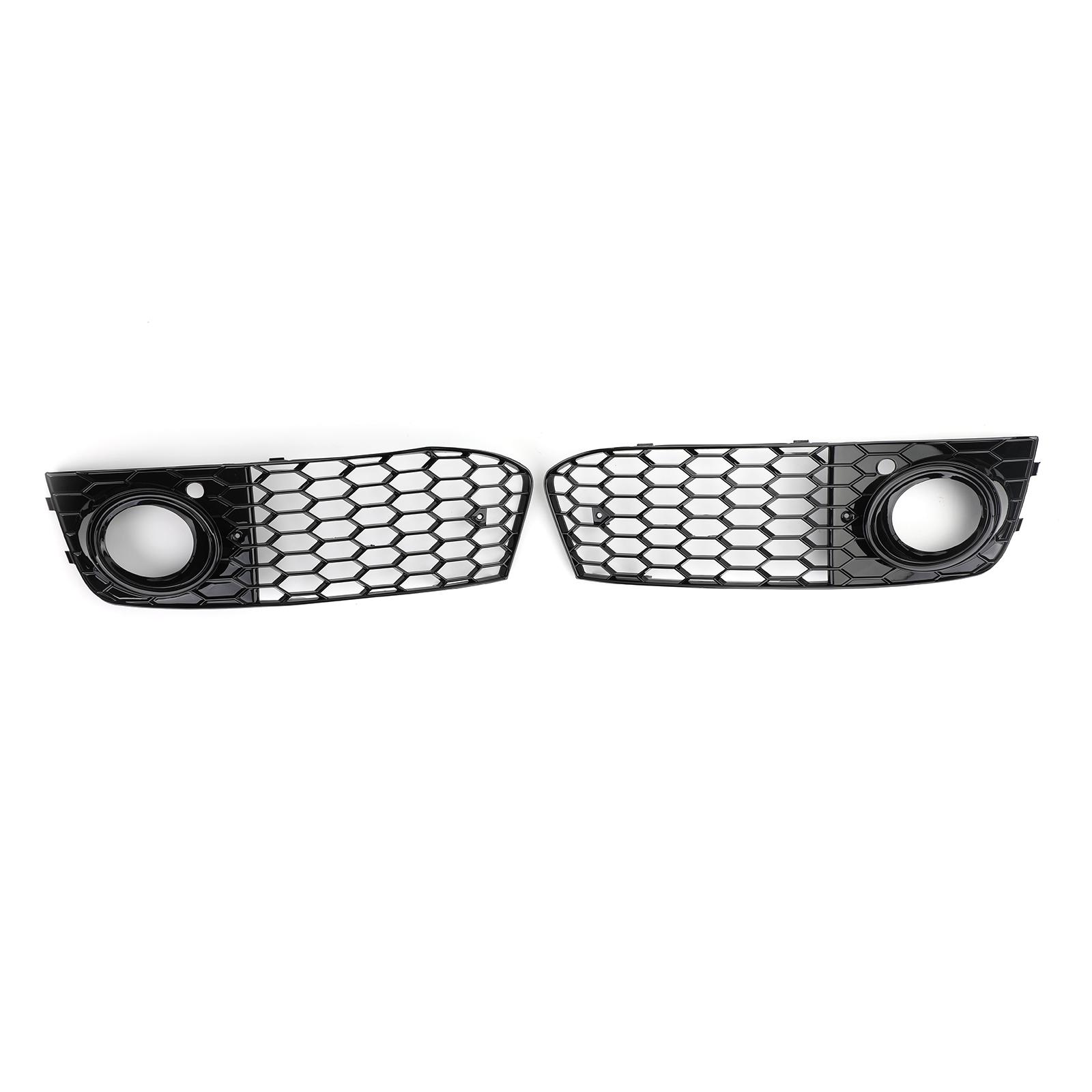 

Pair Honeycomb Mesh Fog Light Open Vent Grill Intake For A4 B8 2009-2012