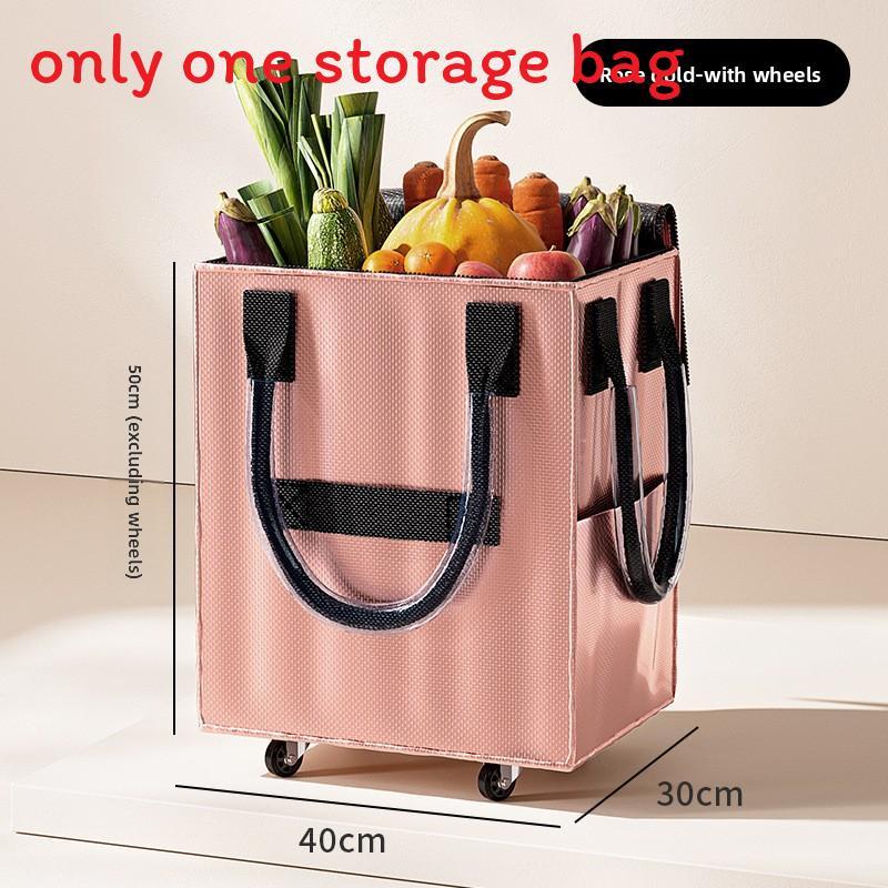 Modern Minimalist Collapsible Shopping Bag With Wheels For Travel And Outdoor Use