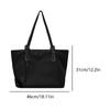 Tote Bag For Women Nylon Large Capacity Shoulder Bag With Zipper Satchel Purse Solid Color For Work Travel Shopping Shopper Bag