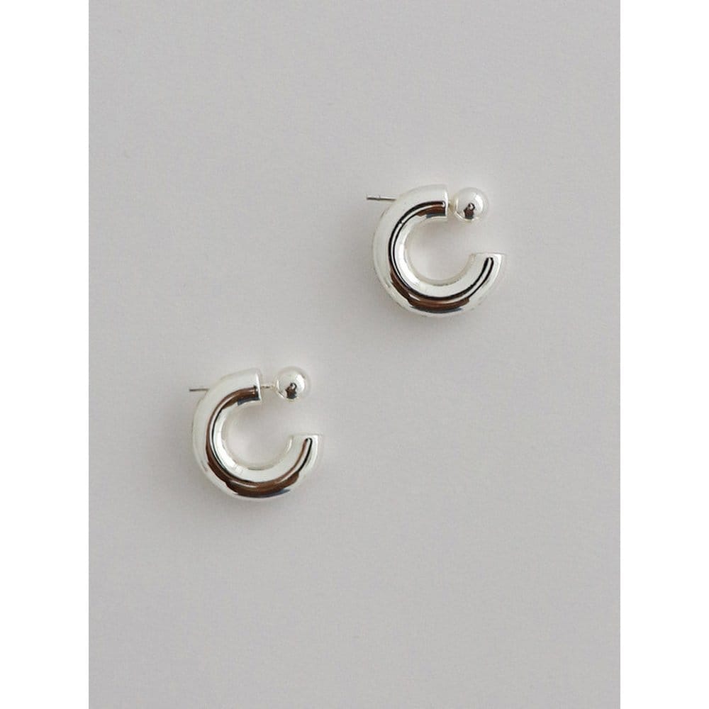 Curve Earrings - Silver