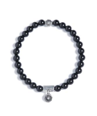 Ramolin India Gemstone Silver Bracelet India Black