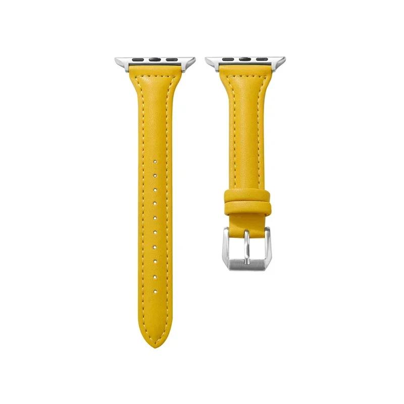 Slim Leather Strap for Apple Watch Bands 45mm 44mm 40mm 41mm 42mm 46mm Ultra 2 49mm 44 Mm Bracelet  10 9 8 7 Se 5 4 6