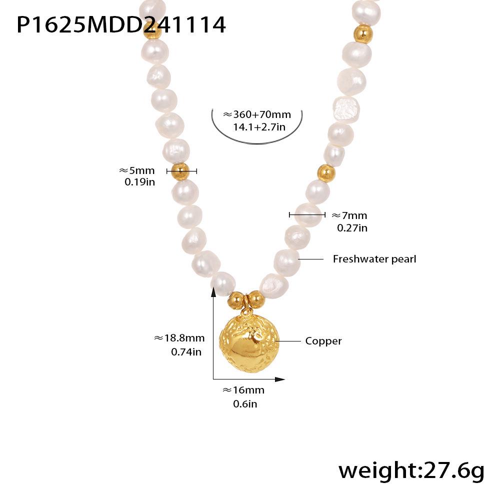 18k Gold-Plated Freshwater Pearl Hand-Strung Clavicle Necklace - French Luxury Jewelry