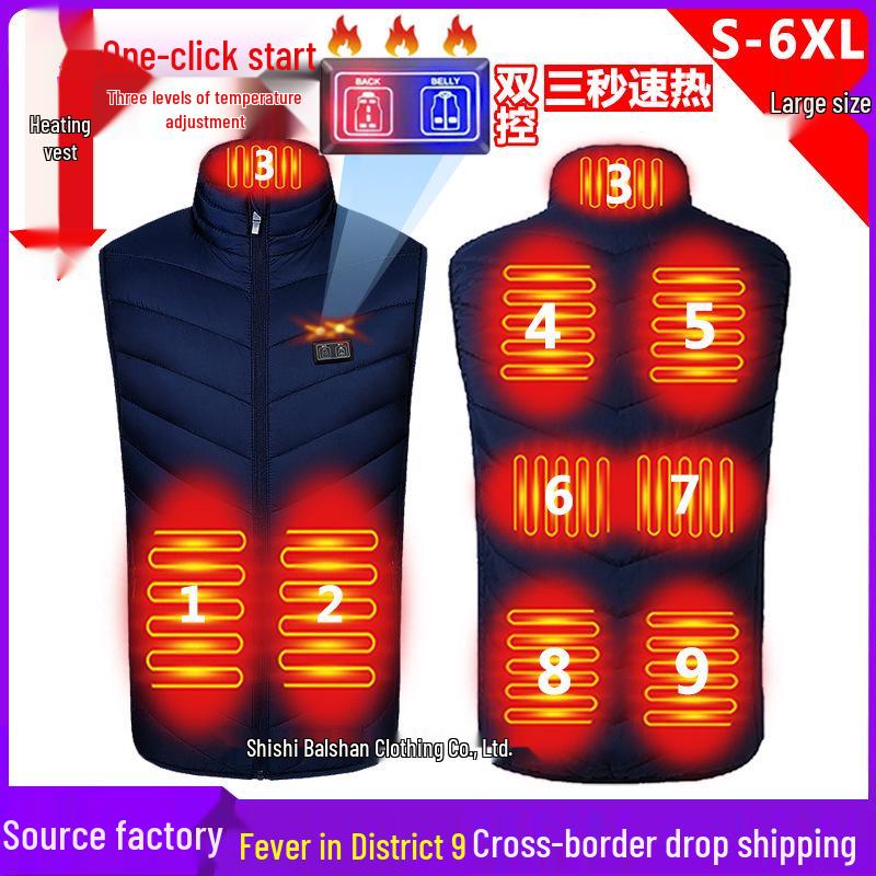 Unisex Winter Smart Heating Vest - Constant Temperature Electric Heated Cotton Jacket