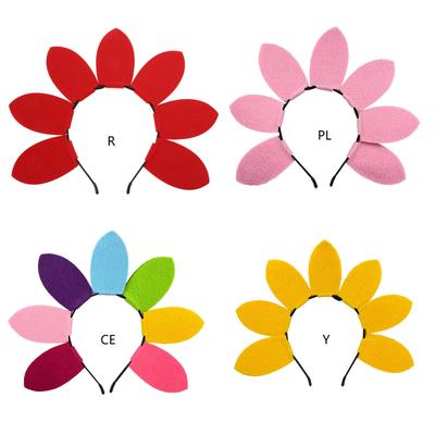 Fun Sunflower Summer Headwear Floral Petals Headband Party Costume Stall Pedlar Supply for Picnic Pool Parties