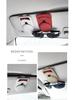 Multifunctional Leather Car Visor Clip: Sunglasses Holder & Card Storage