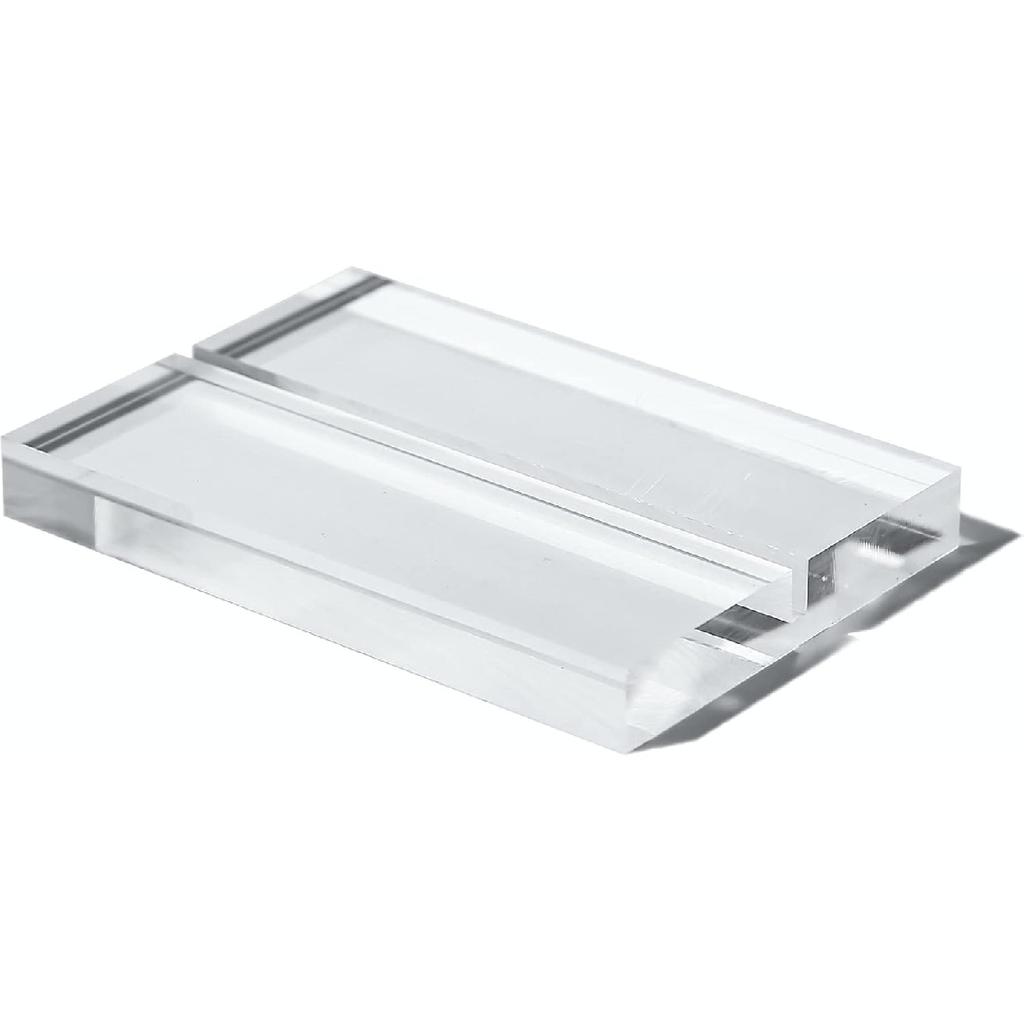 UNIQOOO 2" Clear Acrylic Stand | 18 Pack 3mm Slot Wedding Sign Holders, Perfect for Wedding, Table Number, Exhibition, Office, Restaurant, Business