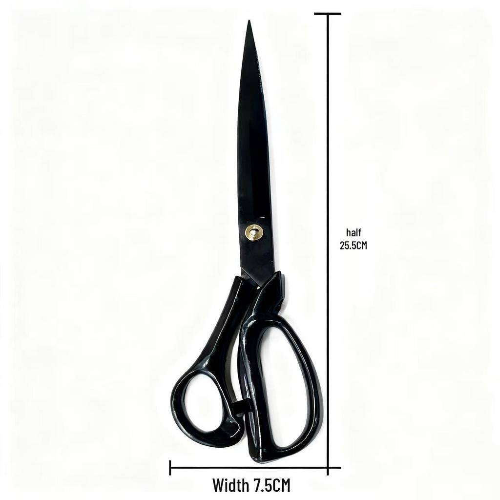 10-Inch Black Blade Stainless Steel Tailor Shears for Fabric and Clothing