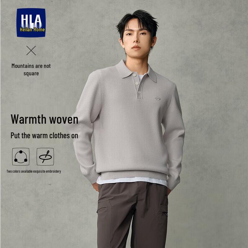 

HLA Men s Embroidered Polo Knit Sweater 3XL