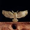 Solid Brass Cute Owl Small Statue Vintage Animal Miniatures Figurines Desktop Decorations Crafts Home Decors Ornaments Sculpture